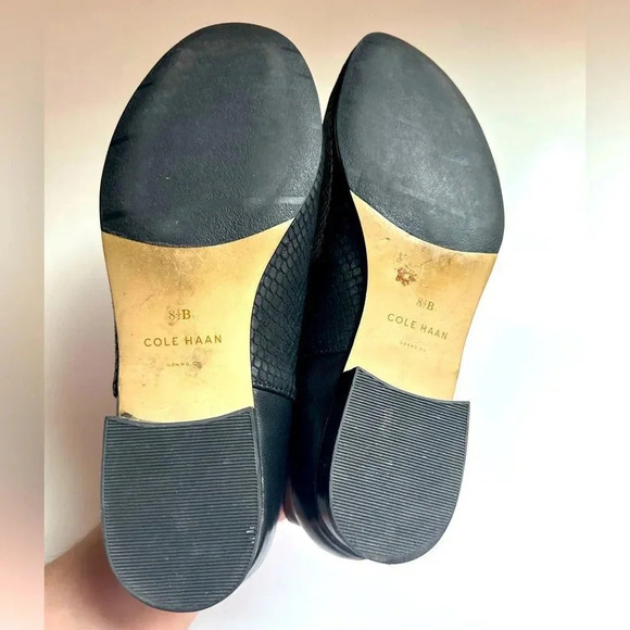 Cole Haan Grand Os Amherst Snake Embossed Leather Ankle Bootie - Picture 6 of 8